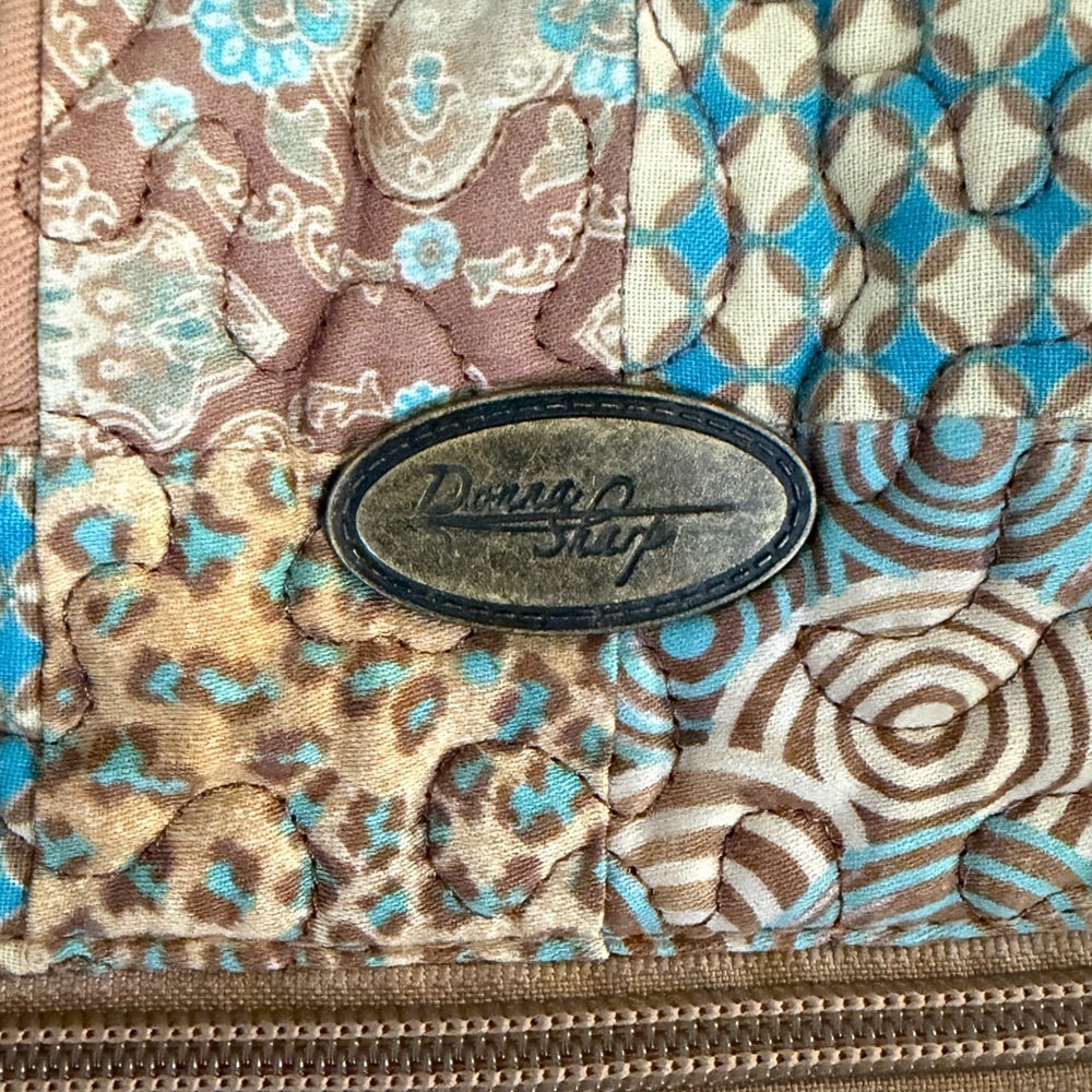 Donna Sharp Quilted Patchwork Purse Handba Double… - image 4